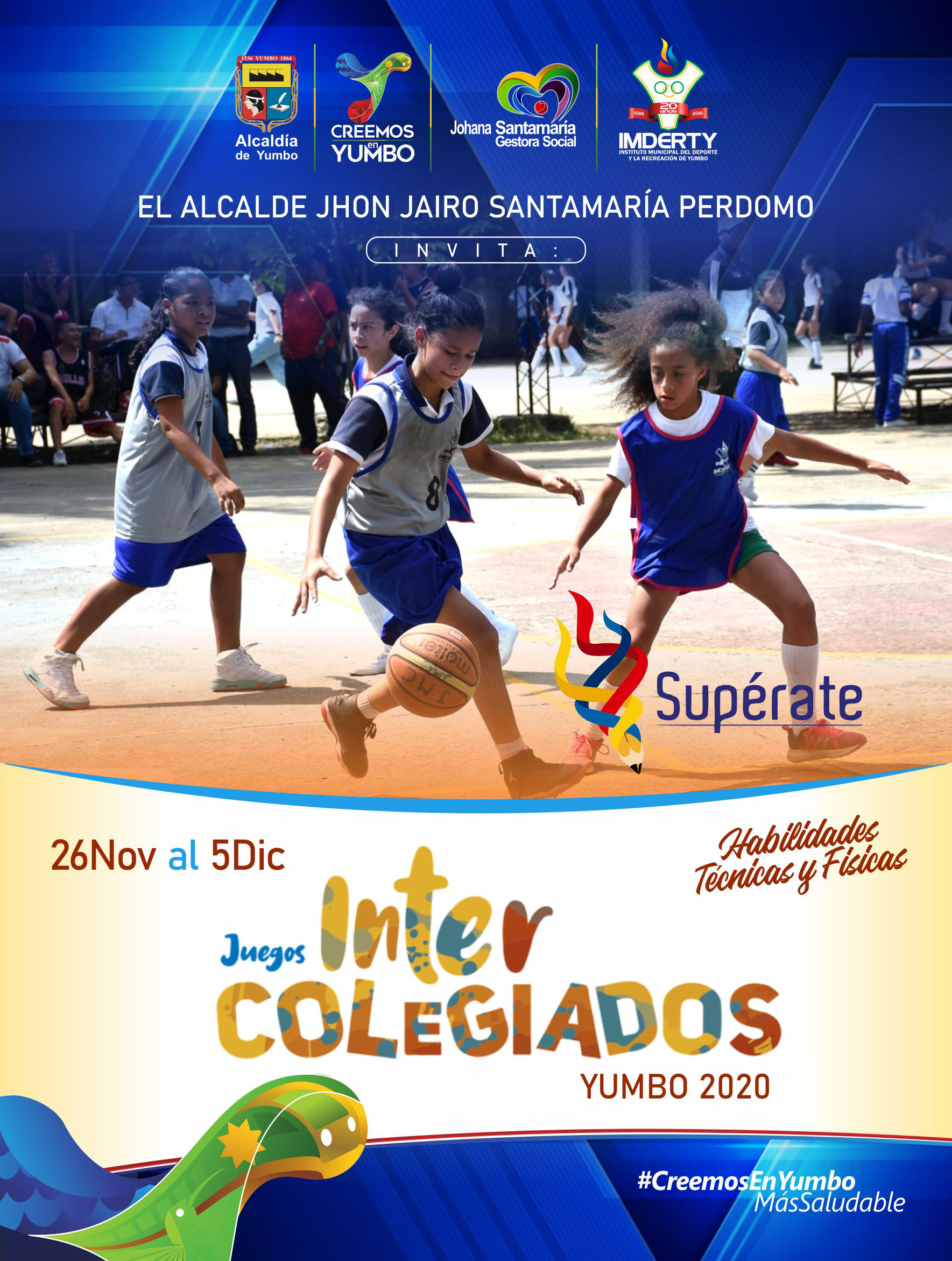 Juegos Intercolegiados Supérate 2020 IMDERTY